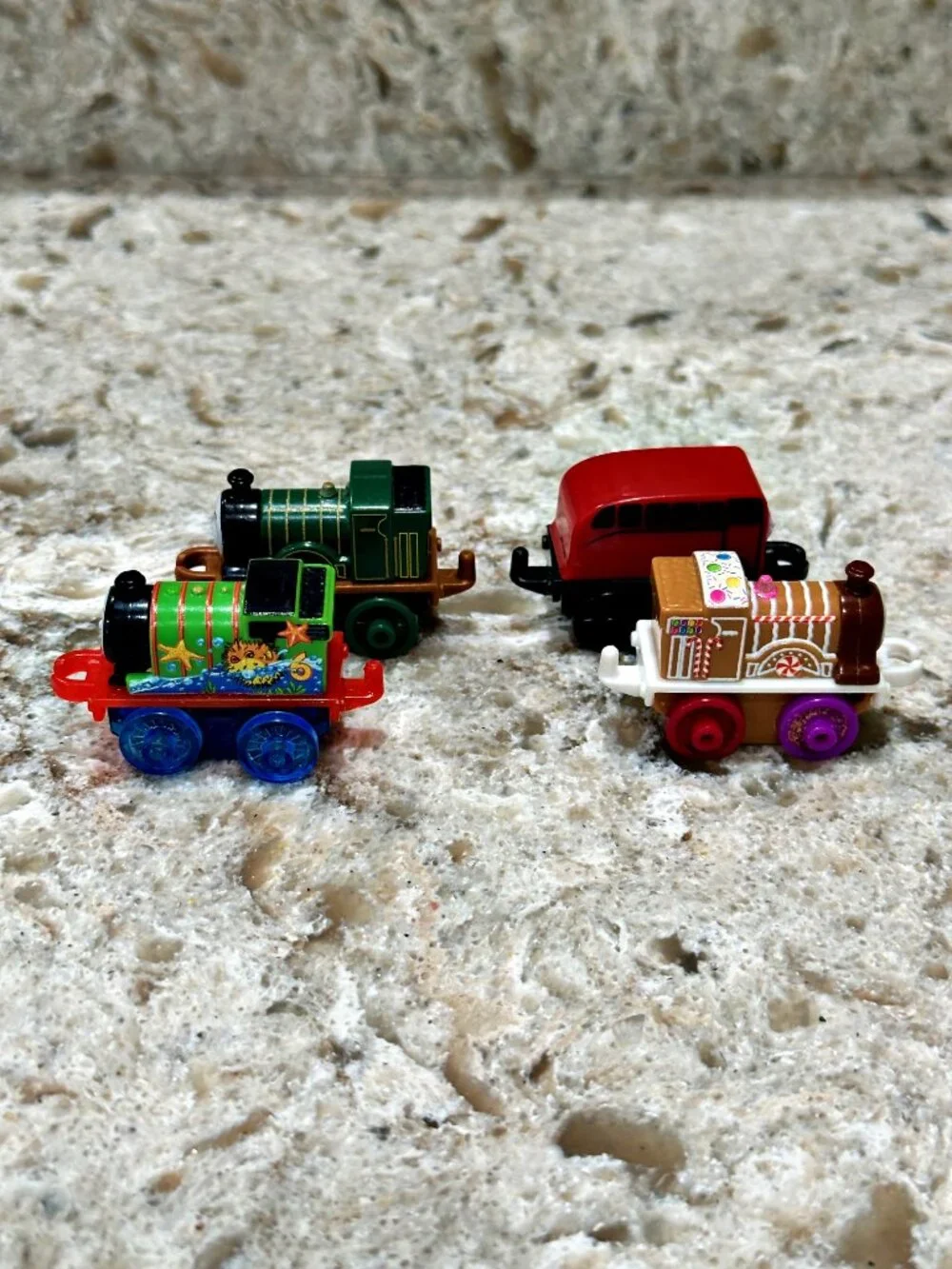 Thomas & Friends Mini Trains Lot of 4 Percy Bertie Bus Emily Sweets and Weighted